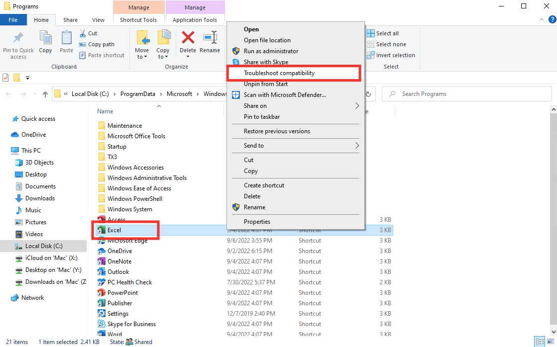 click on Troubleshoot compatibility. Fix Excel Has Run into an Error