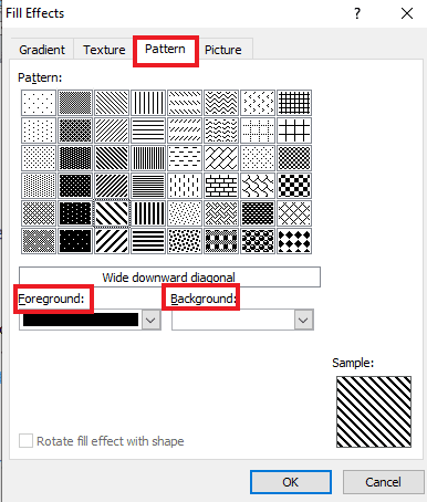Select foreground and background