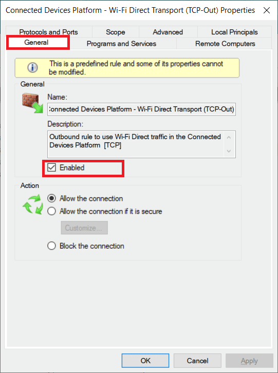 Select General tab and check box the Enabled option. Fix A Socket Error Occurred During The Upload Test