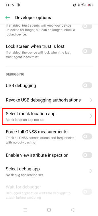 Select mock location app. 