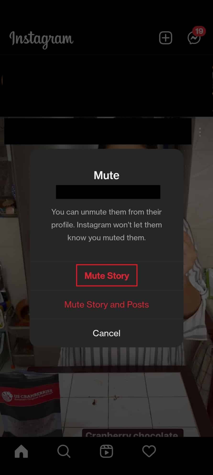 select mute story. | know who visited your profile