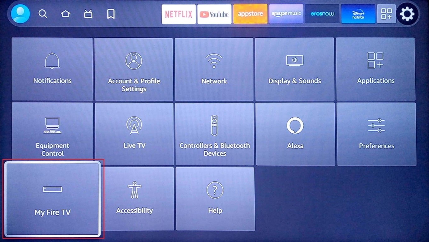select my fire Tv