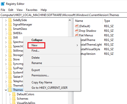 Select new. Fix File Explorer Dark Theme Not Working on Windows 10
