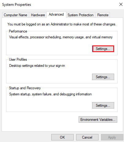 Select performance settings. Fix PUBG Lagging on Windows 10