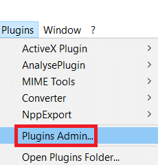 Select Plugin Admin…