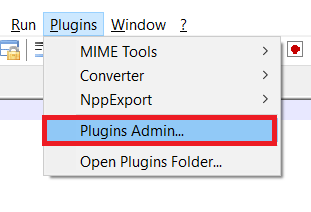 Select Plugins Admin...