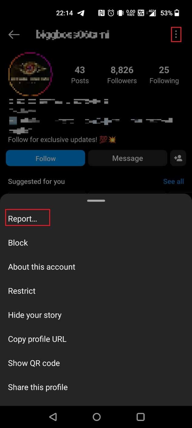 Select Report | How to Report Bots on Instagram