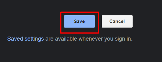 Select Save.