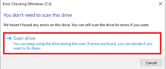 Select Scan drive to look for errors. Why is My Windows 10 Computer So Slow