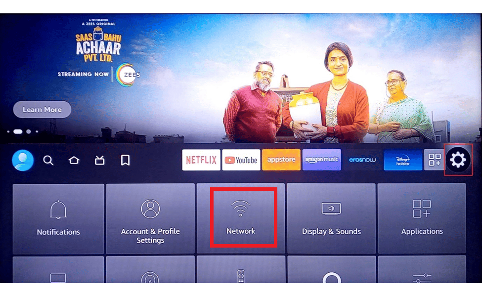 select settings and click on Networks. Fix Unable to Update Your Fire TV Stick 4K