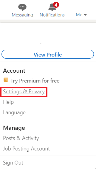 Select Settings & Privacy. Fix LinkedIn App Not Showing Images