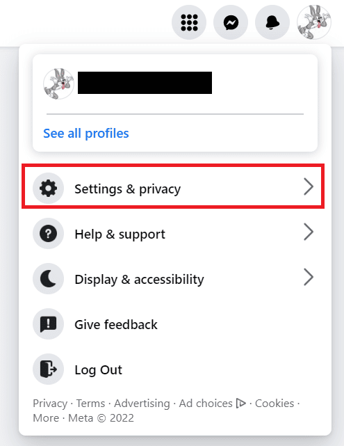 select Settings and privacy
