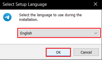 select setup language then click on OK