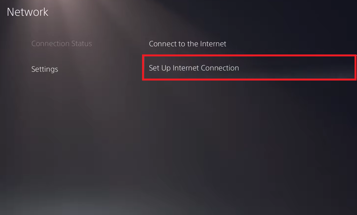 select the Set Up Internet Connection option