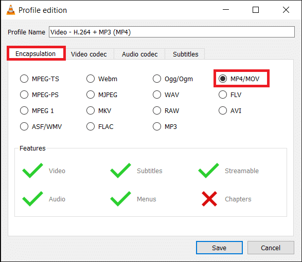 выберите подходящий формат (обычно MP4MOV). | Как удалить звук из видео в Windows 10?