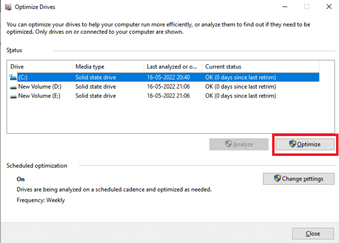 Select the drive you want to optimize and click on Optimize. Fix Windows Update Taking Forever