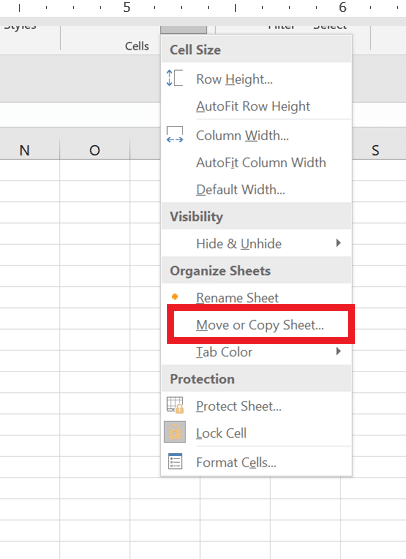 Select the move or copy sheet option | how to split Excel sheet into multiple worksheets without VBA