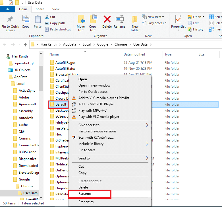 select the option Rename. Fix Chrome Plugins Not Working in Windows 10