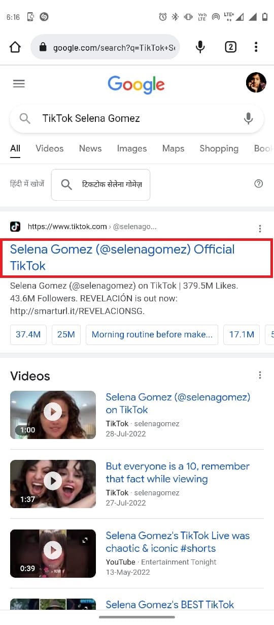 Select the profile from the search results. How to Find Someone’s Email Address from TikTok