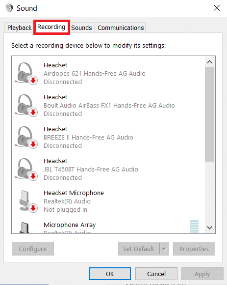 Select the Recording tab. How to Fix Microphone Too Quiet on Windows 10
