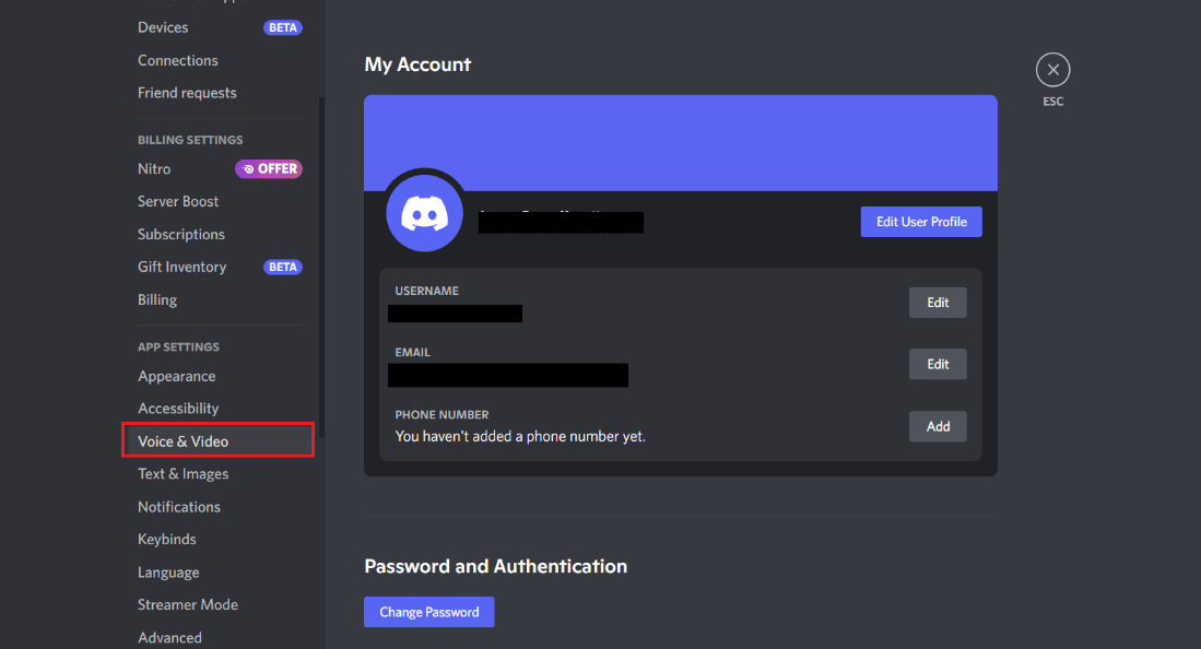 Select Voice & Video. 9 Solutions to Fix Discord Krisp Not Working