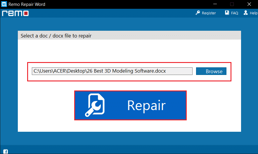 select word file and click on Repair in Remo Repair Word Tool. Fix Word File Permission Error in Windows 10