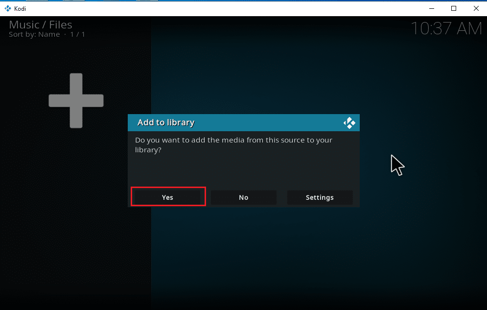 Select Yes to add the source to Kodi library. How to Add Music to Kodi