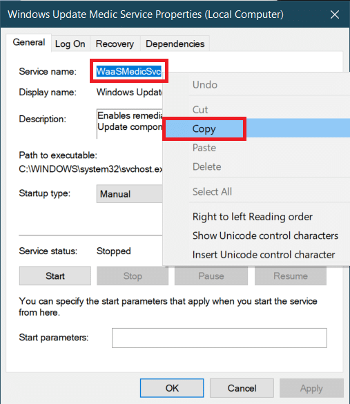 Service name highlighted. How to Fix WaasMedicSVC.exe High Disk Usage in Windows 10