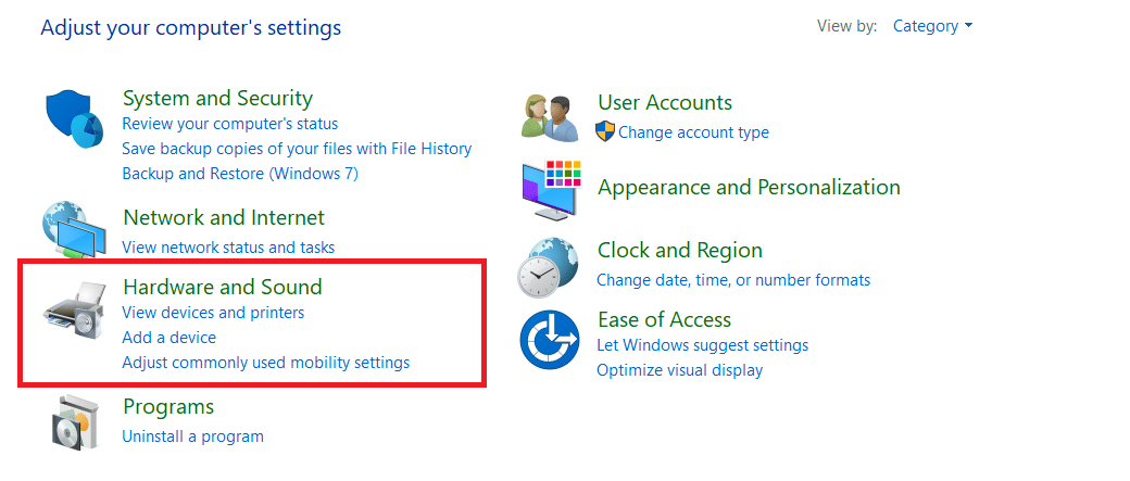 Set Category in Set by. Select Hardware and Sound | How to Make Microsoft Teams Keep Status Available