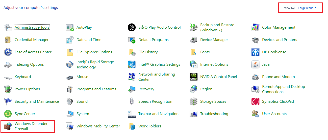 set View by to Large icons and click on Windows Defender Firewall to continue. How to Fix Windows Media Creation Tool Not Working