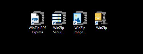  Double click on the shortcuts to access them. What is WinZip