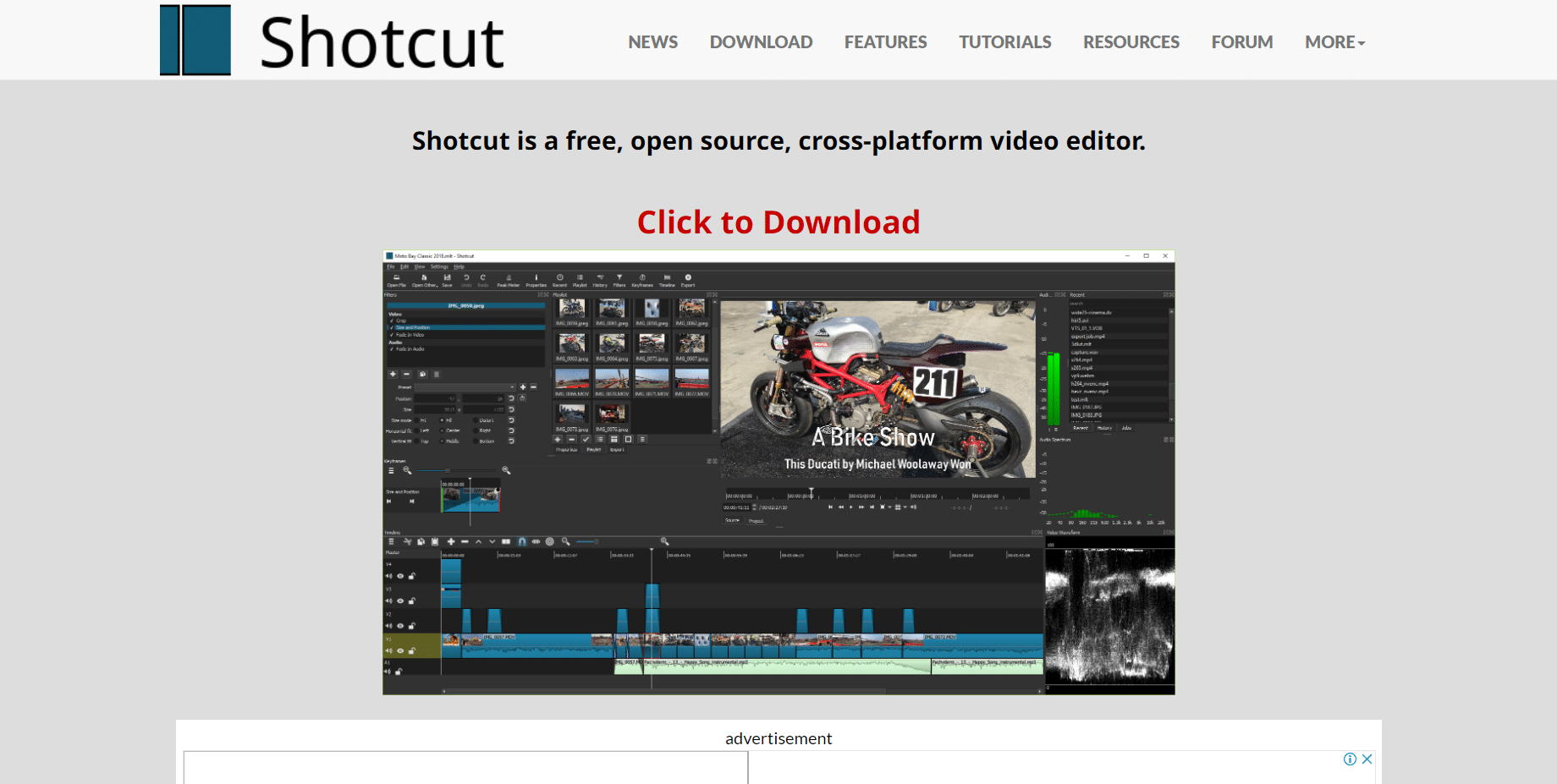 Shotcut-website