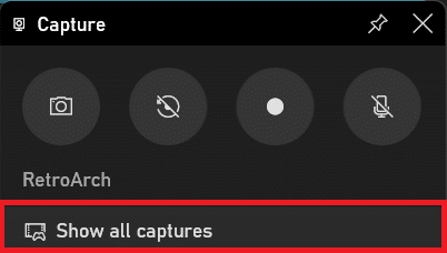 Show all capture option in the Capture toolbar