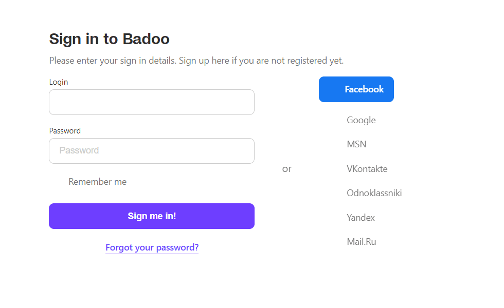 Sign in to Badoo. How to Delete a Badoo Account