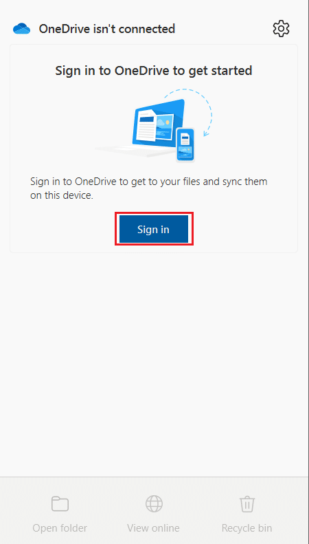 sign in to onedrive. Fix Onedrive Error 0x8007016a in Windows 10