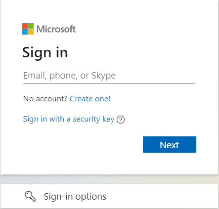 sign in to your Microsoft account