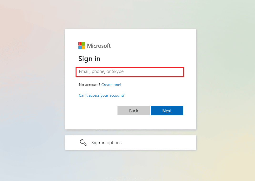 Sign in using your email ID and password