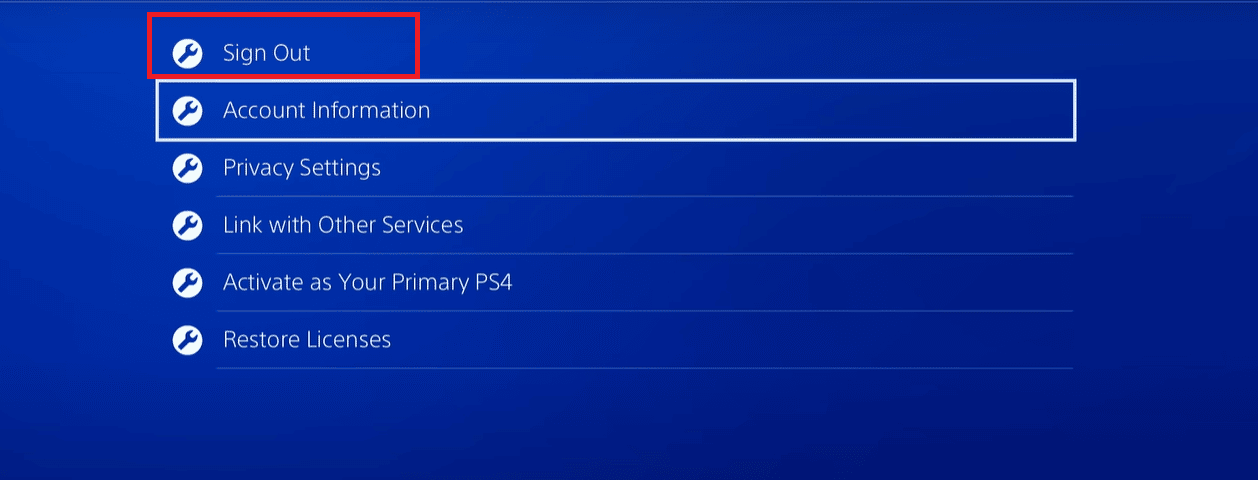 sign out on ps4