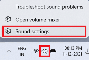 Sound icon in System tray