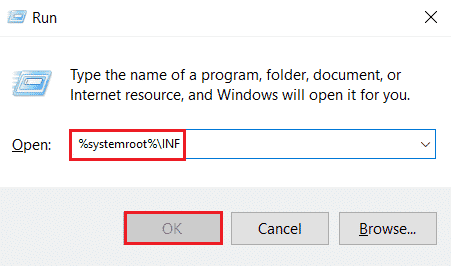 sstemroot INF in run dialog box. Fix Android USB File Transfer Not Working in Windows 10
