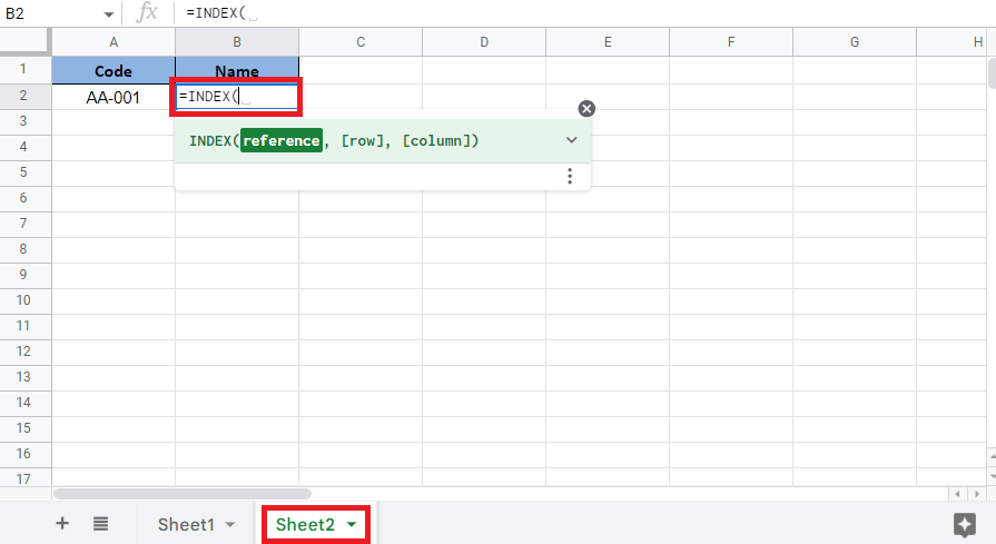 Start with an equal to and type the INDEX formula. How to INDEX MATCH Multiple Criteria in Google Sheets