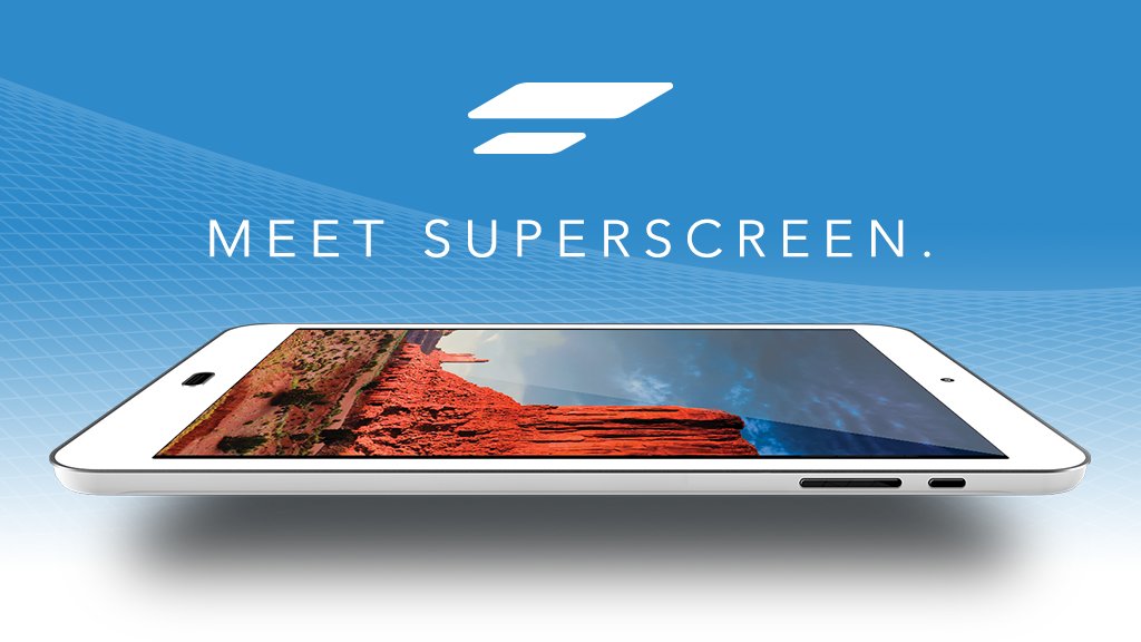 Isto é Superscreen: um grande display HD sem fio para o seu smartphone