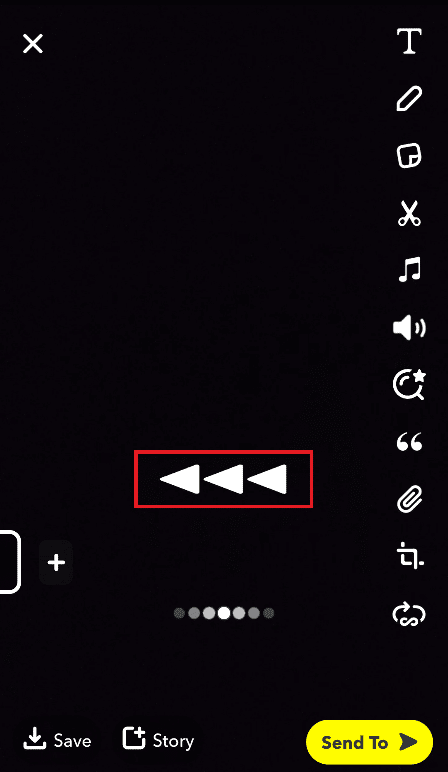 Swipe left until the reverse arrows icon appears