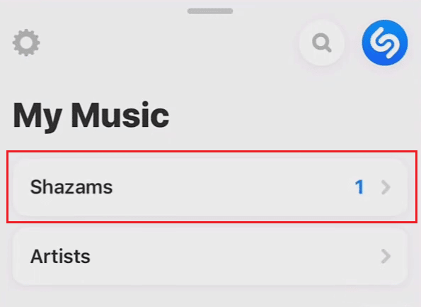 switch back to the Shazam app. Swipe up and tap on Shazams to see the recognized song | How to Use Shazam Song on Instagram