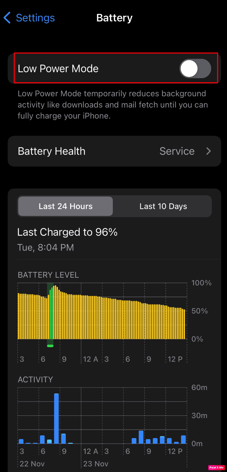 i-off ang low power mode