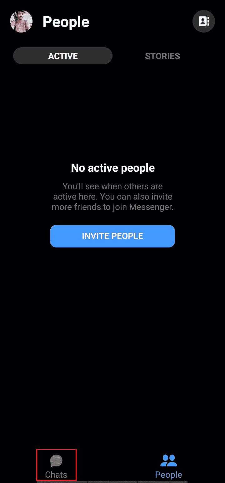 switch to the Chats tab | block someone on Messenger without them knowing