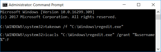 takedown regedit.exe in Windows folder