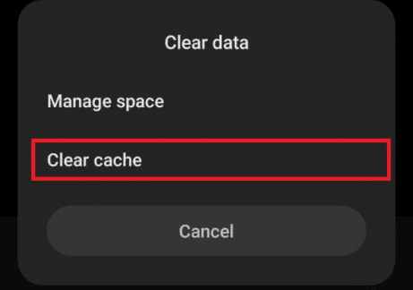 tap Clear data and then, Clear cache