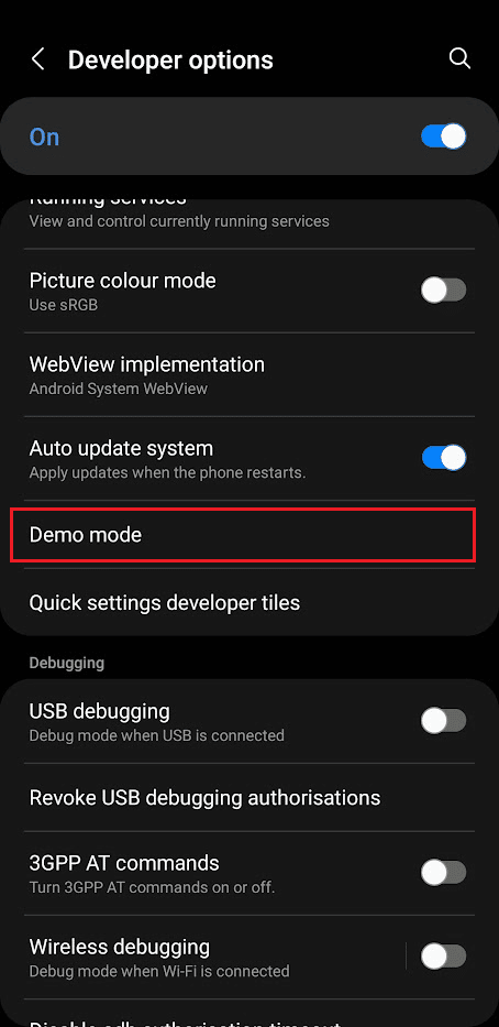 tap on Demo mode