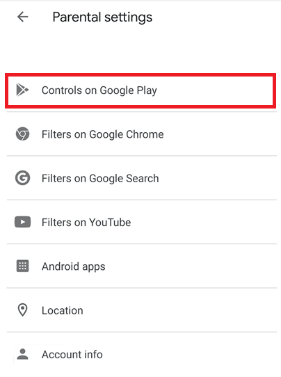 Tap on Controls on Google Play | How to Remove Family Link Without Parent Permission